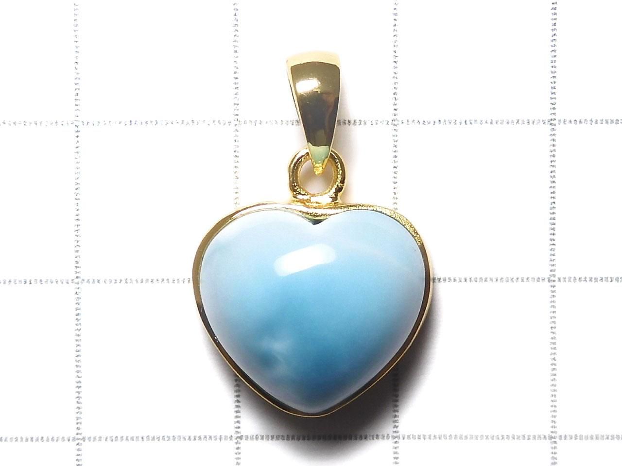 Larimar Pectolite AAA Pendant 18KGP NO.414 [One of a kind]