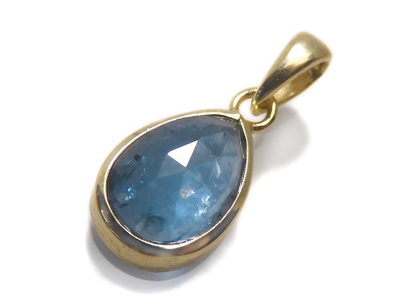Indigo Blue Kyanite AA++ Pendant 18KGP NO.21 [One of a kind]