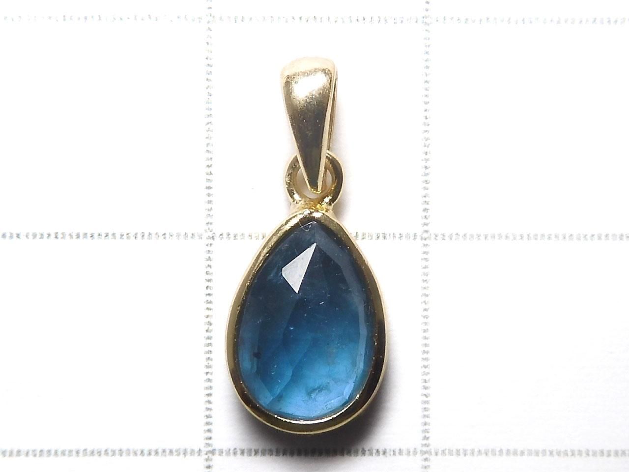 Indigo Blue Kyanite AA++ Pendant 18KGP NO.21 [One of a kind]