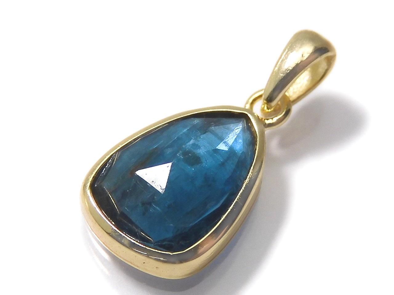 Indigo Blue Kyanite AA++ Pendant 18KGP NO.24 [One of a kind]