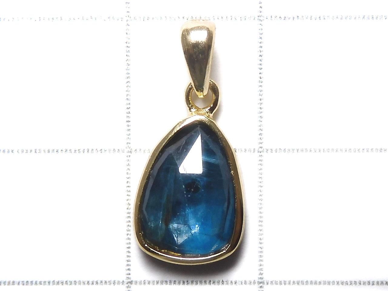 Indigo Blue Kyanite AA++ Pendant 18KGP NO.24 [One of a kind]