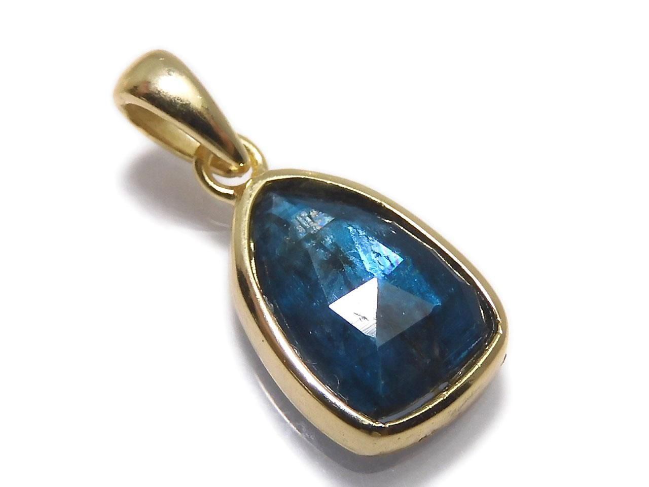 Indigo Blue Kyanite AA++ Pendant 18KGP NO.26 [One of a kind]