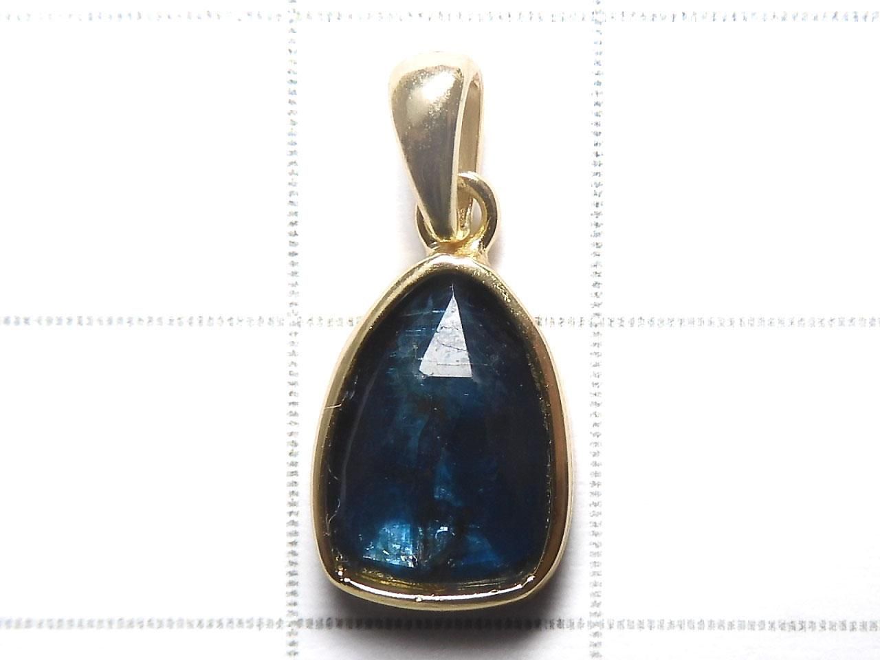 Indigo Blue Kyanite AA++ Pendant 18KGP NO.26 [One of a kind]