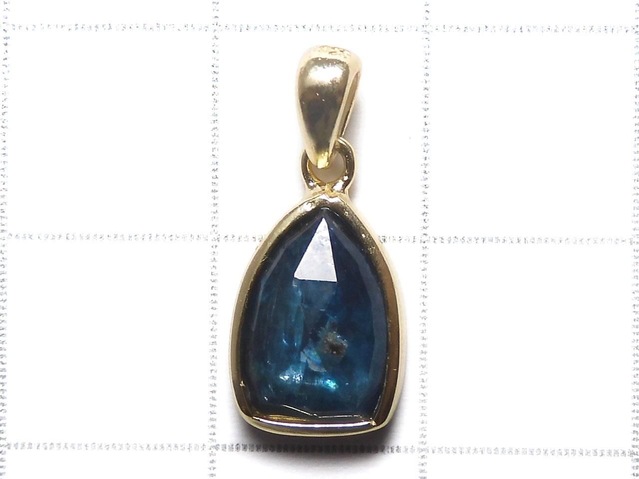 Indigo Blue Kyanite AA++ Pendant 18KGP NO.28 [One of a kind]