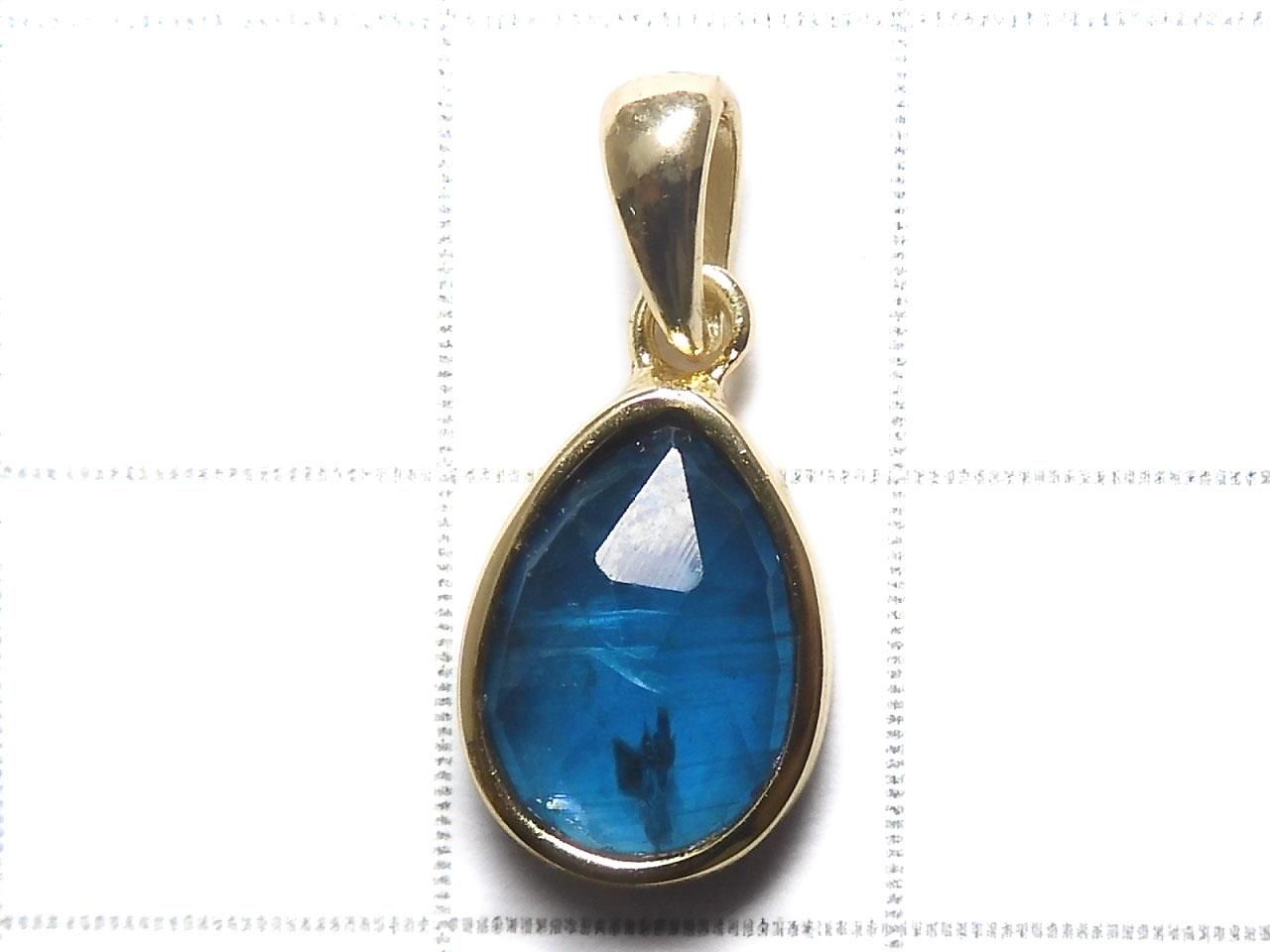Indigo Blue Kyanite AA++ Pendant 18KGP NO.29 [One of a kind]