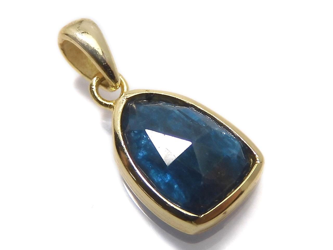 Indigo Blue Kyanite AA++ Pendant 18KGP NO.30 [One of a kind]