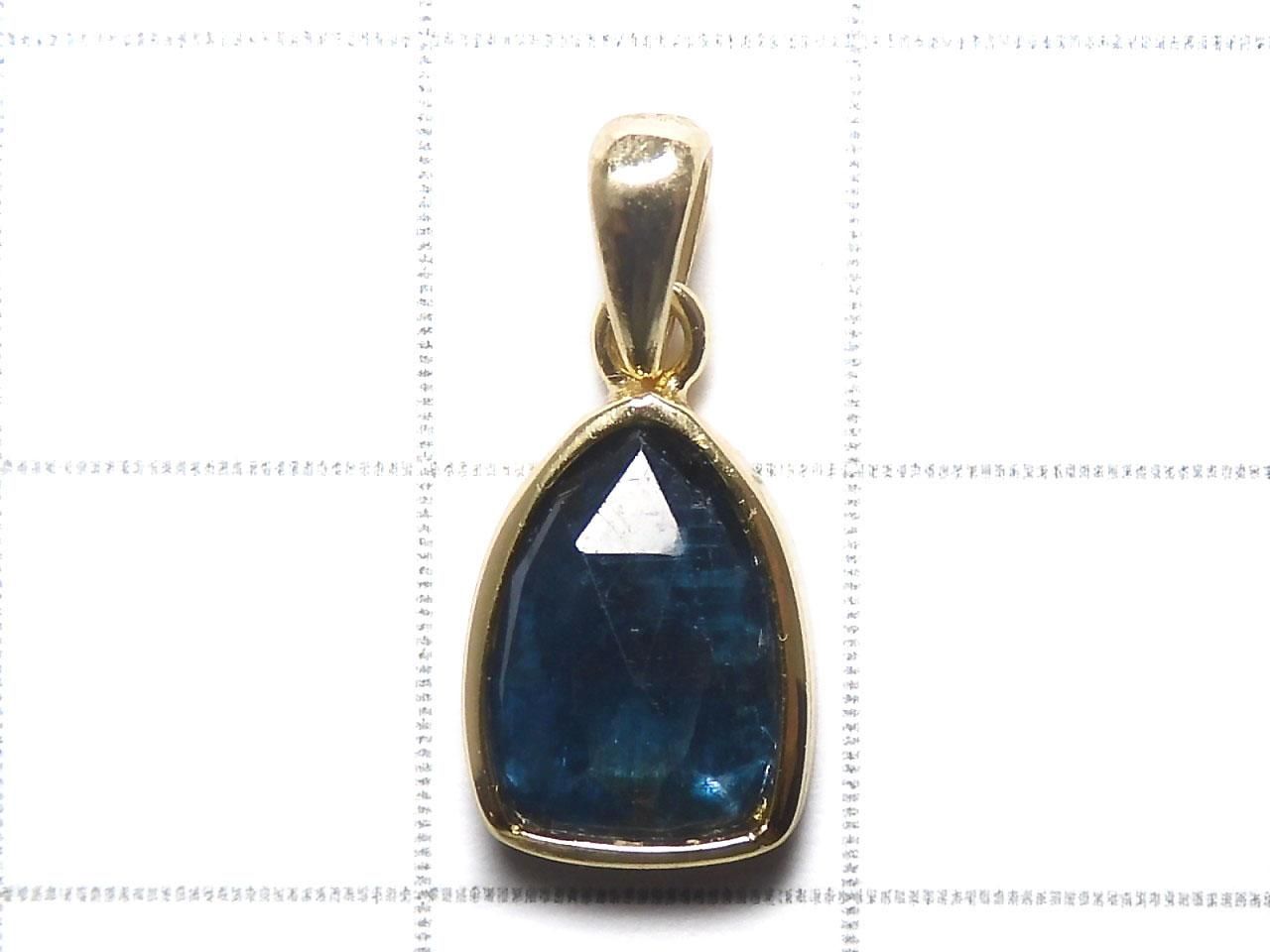 Indigo Blue Kyanite AA++ Pendant 18KGP NO.30 [One of a kind]