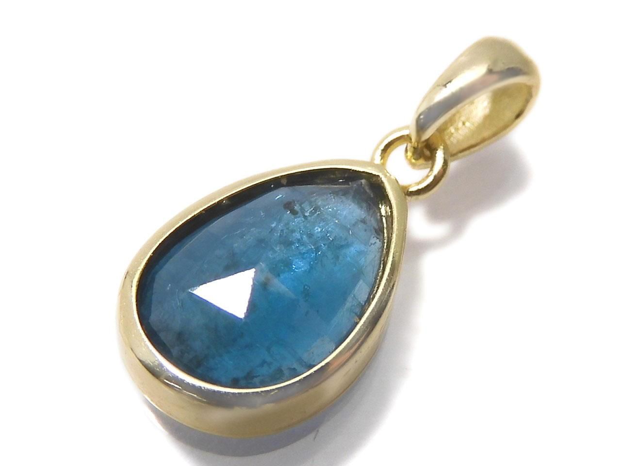 Indigo Blue Kyanite AA++ Pendant 18KGP NO.31 [One of a kind]
