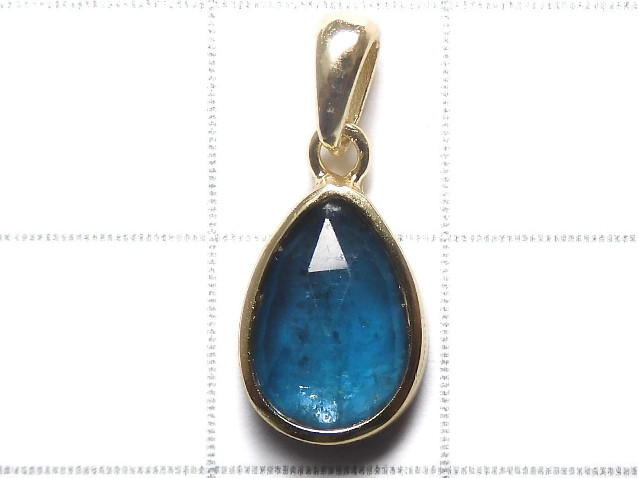 Indigo Blue Kyanite AA++ Pendant 18KGP NO.31 [One of a kind]