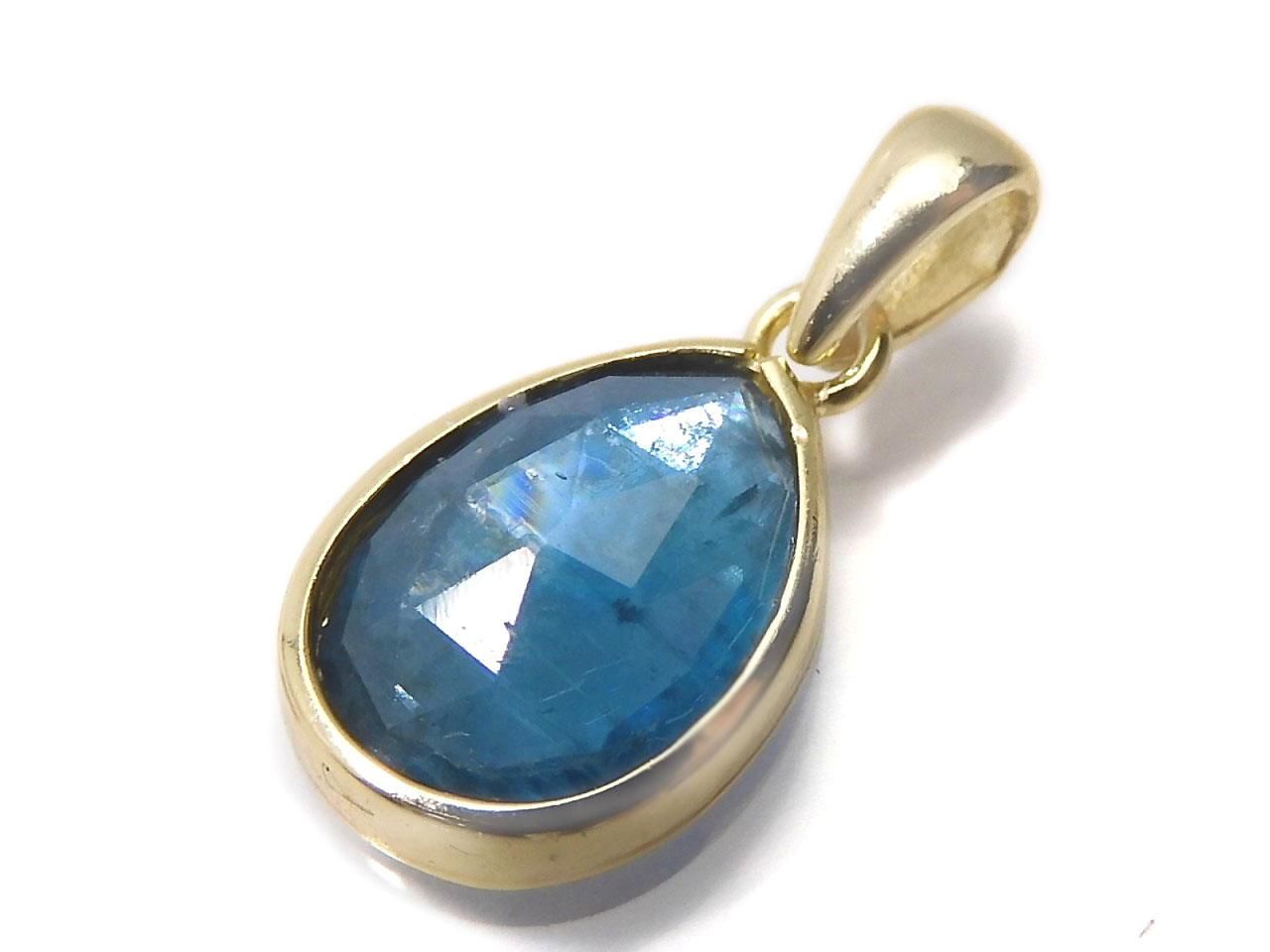 Indigo Blue Kyanite AA++ Pendant 18KGP NO.33 [One of a kind]