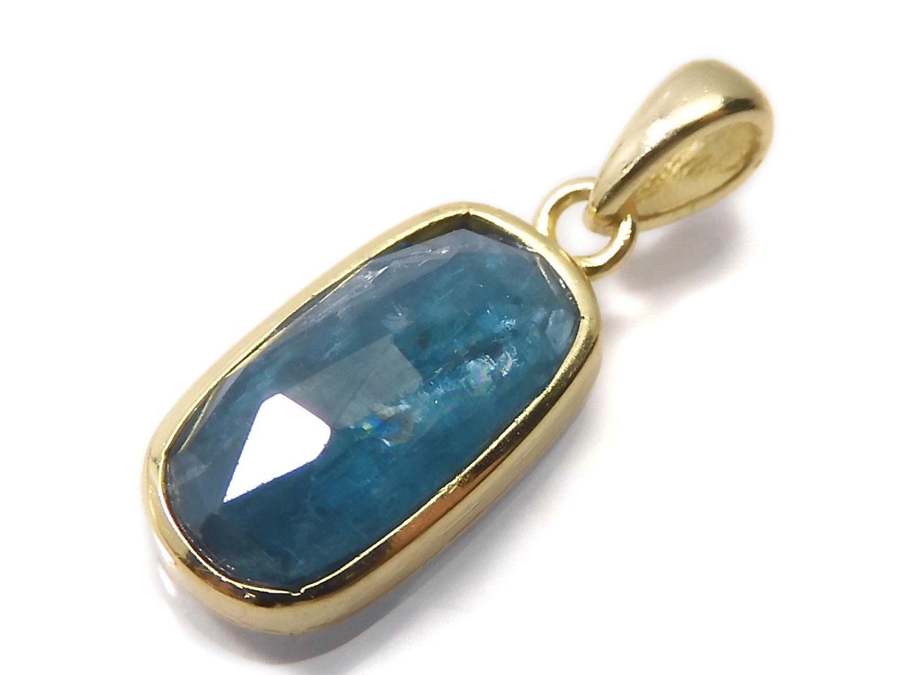 Indigo Blue Kyanite AA++ Pendant 18KGP NO.34 [One of a kind]