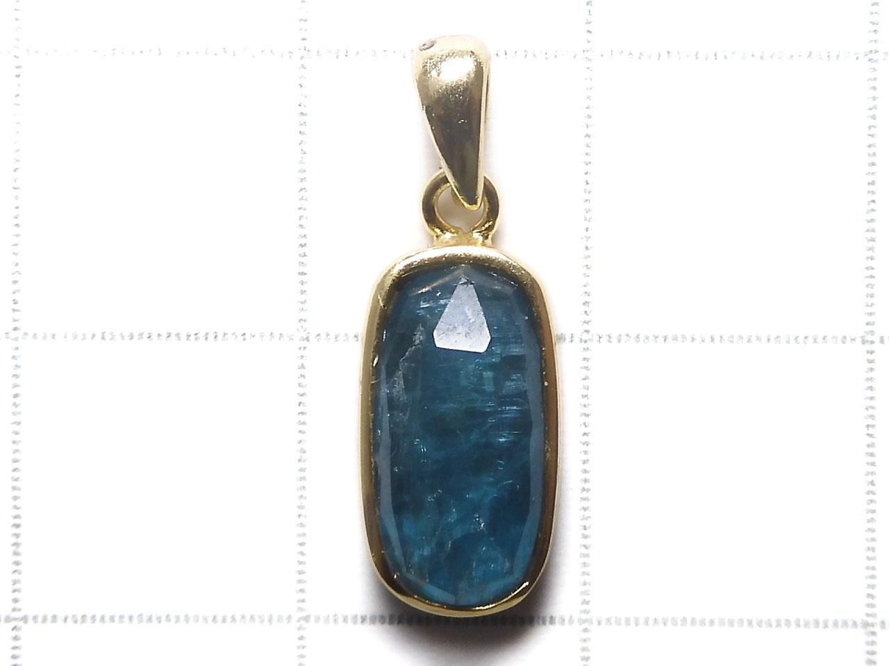 Indigo Blue Kyanite AA++ Pendant 18KGP NO.34 [One of a kind]