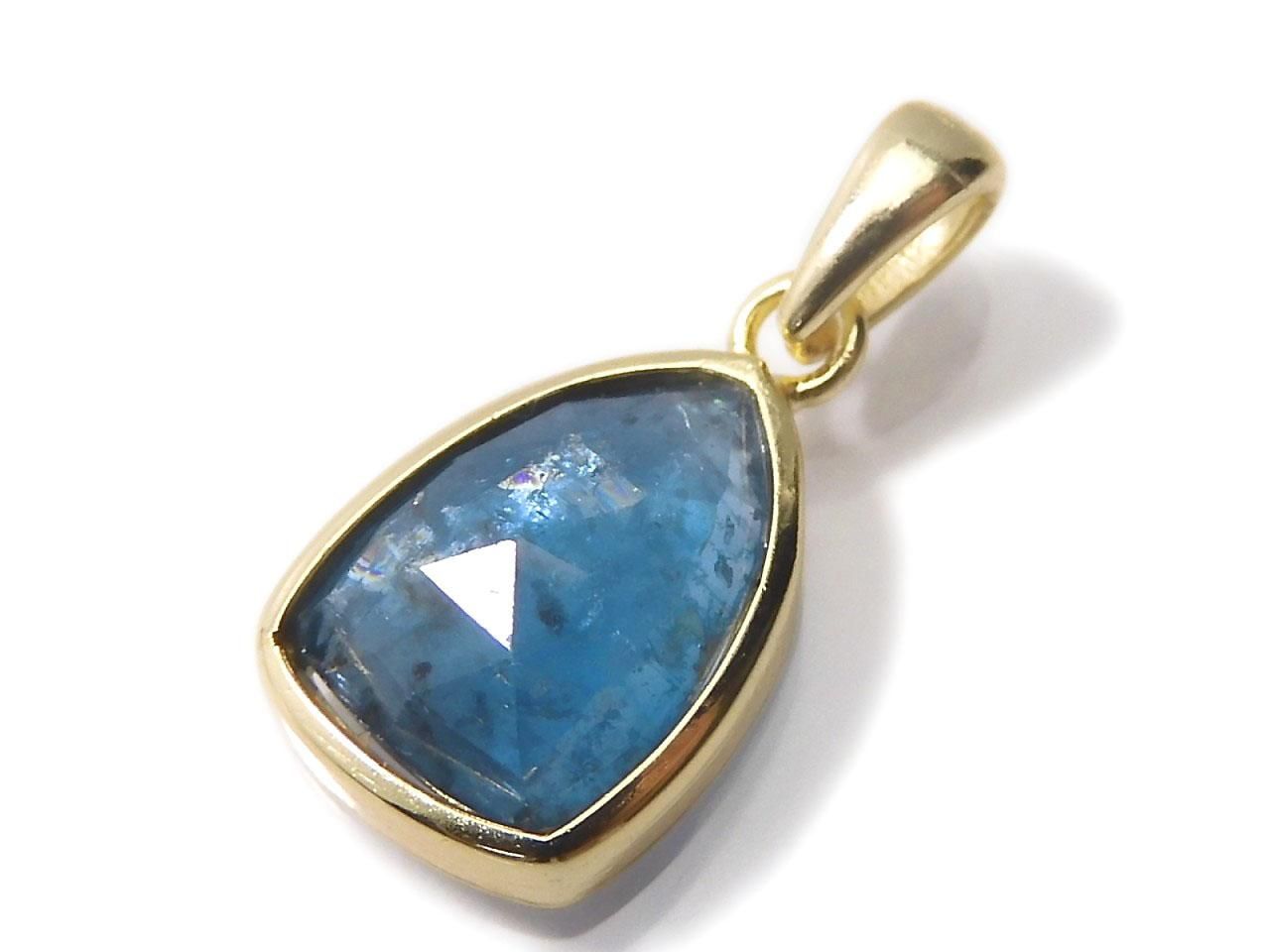 Indigo Blue Kyanite AA++ Pendant 18KGP NO.35 [One of a kind]