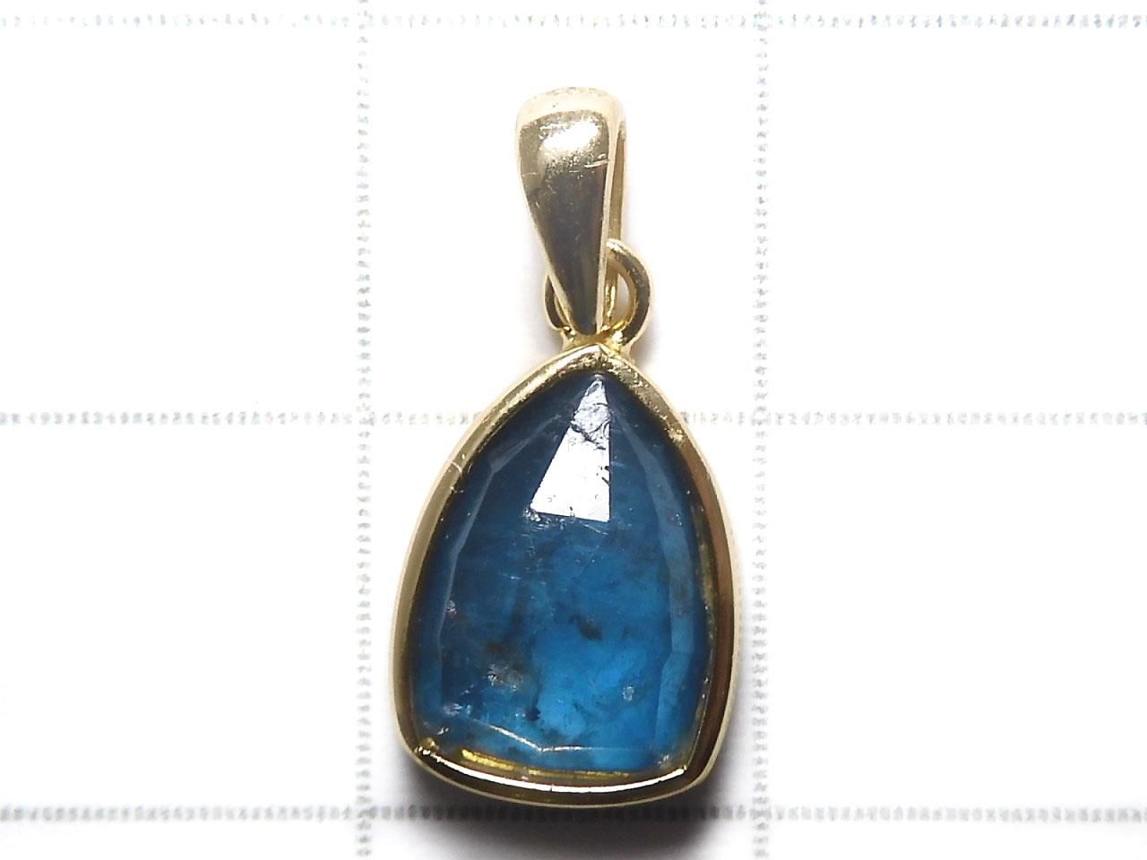 Indigo Blue Kyanite AA++ Pendant 18KGP NO.35 [One of a kind]