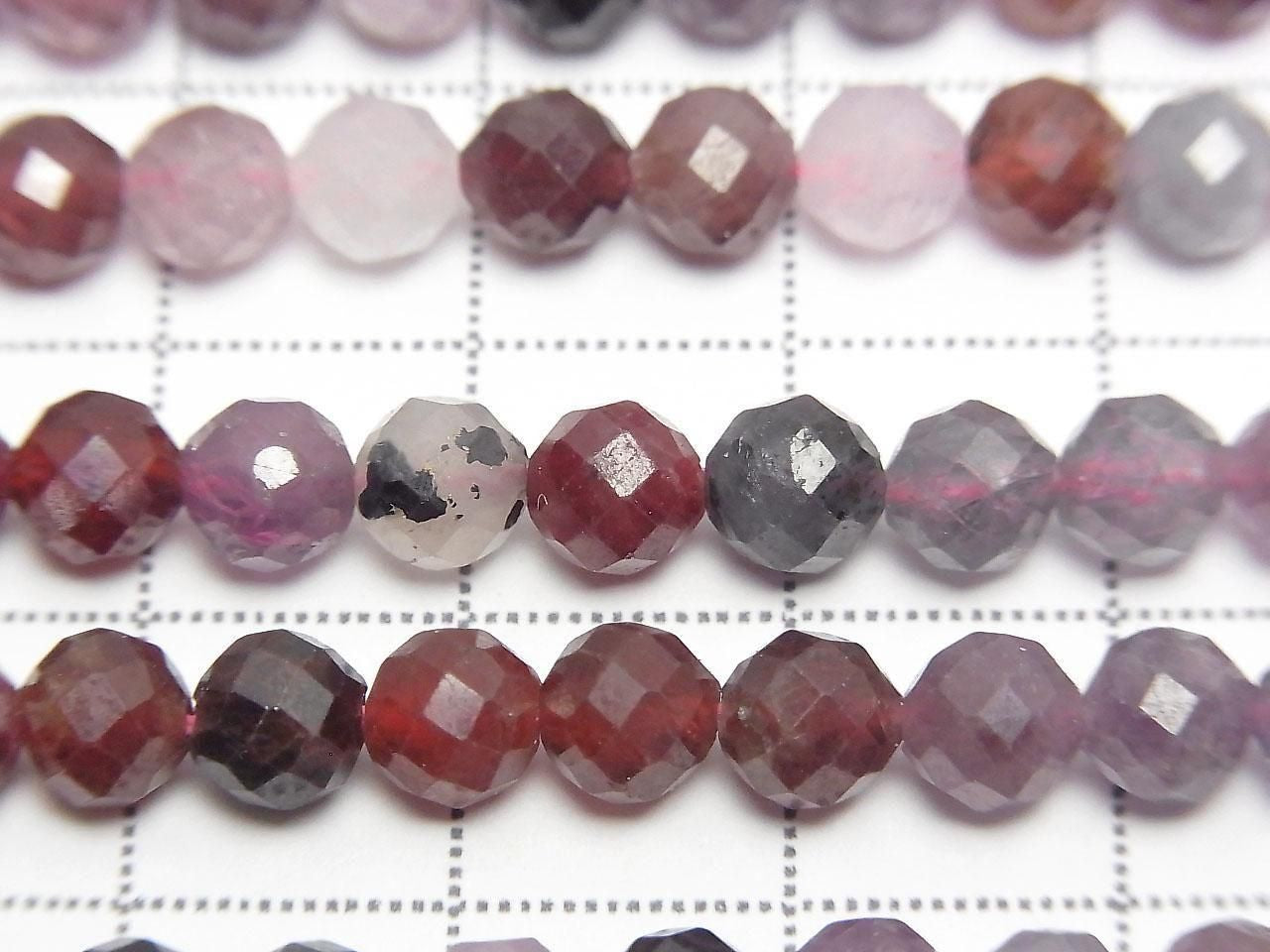 Multi color Spinel AA+ Faceted Round 5mm half or 1strand beads (aprx.15inch/36cm)High Quality!