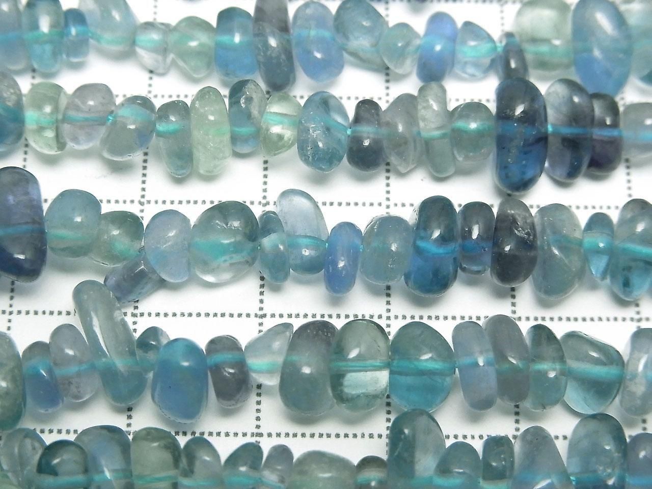 Blue-Green Fluorite AAA Chips (Small Nugget) 1strand beads (approx. 15 inches/36 cm)