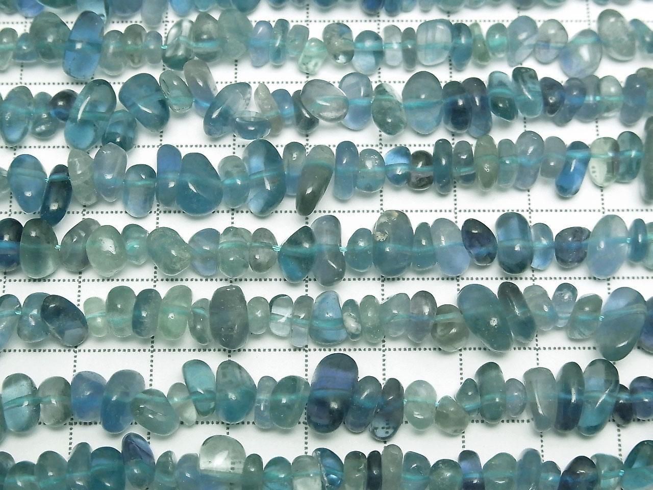 Blue-Green Fluorite AAA Chips (Small Nugget) 1strand beads (approx. 15 inches/36 cm)