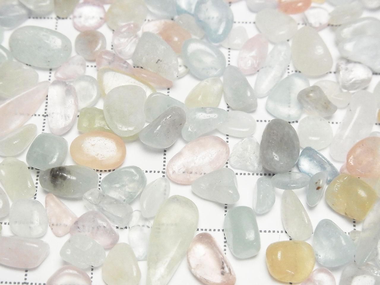 Beryl Mix AA++ Undrilled Small Nuggets 100 grams