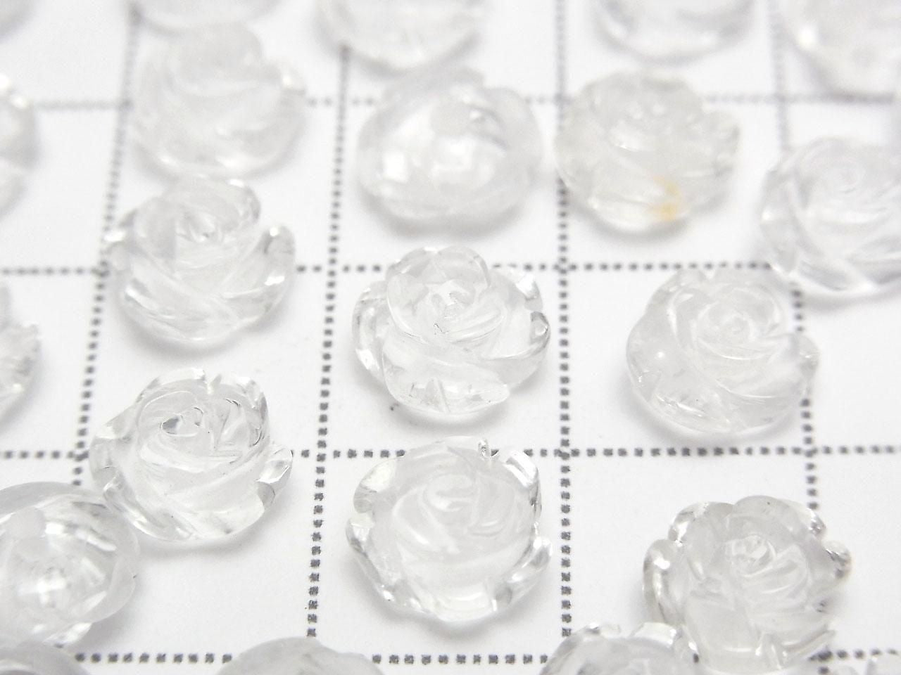 Crystal AA++ Rose 8mm [Half Drilled Hole] 2pcs