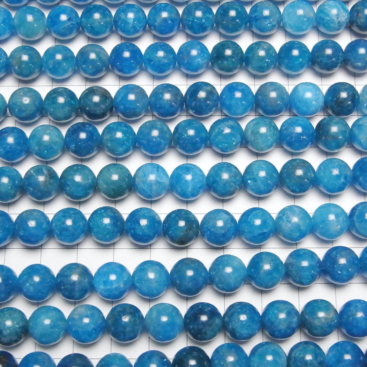 Blue Apatite AA++ Round 10mm half or 1strand beads (approx. 15 inches/36 cm)
