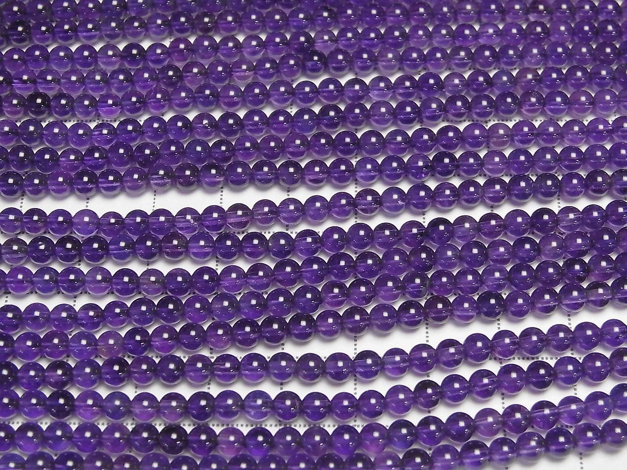 Amethyst AAA Round 4.5mm 1strand beads (aprx.15inch/37cm)