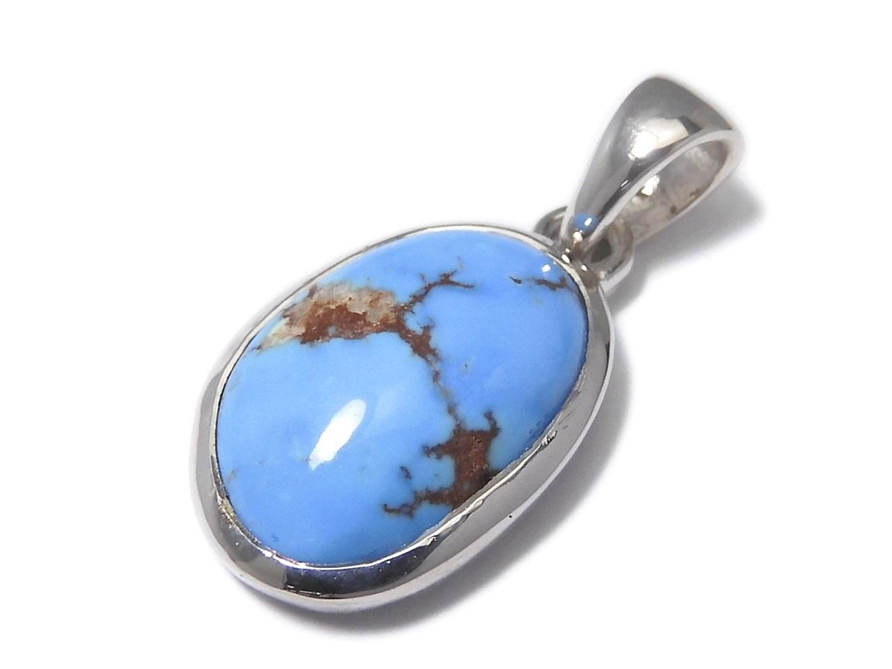 Kazakhstan Golden Hill Turquoise Pendant Silver925 NO.11 [One of a kind]