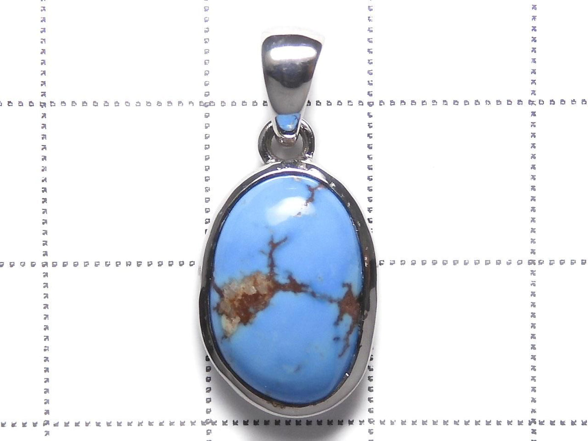 Kazakhstan Golden Hill Turquoise Pendant Silver925 NO.11 [One of a kind]