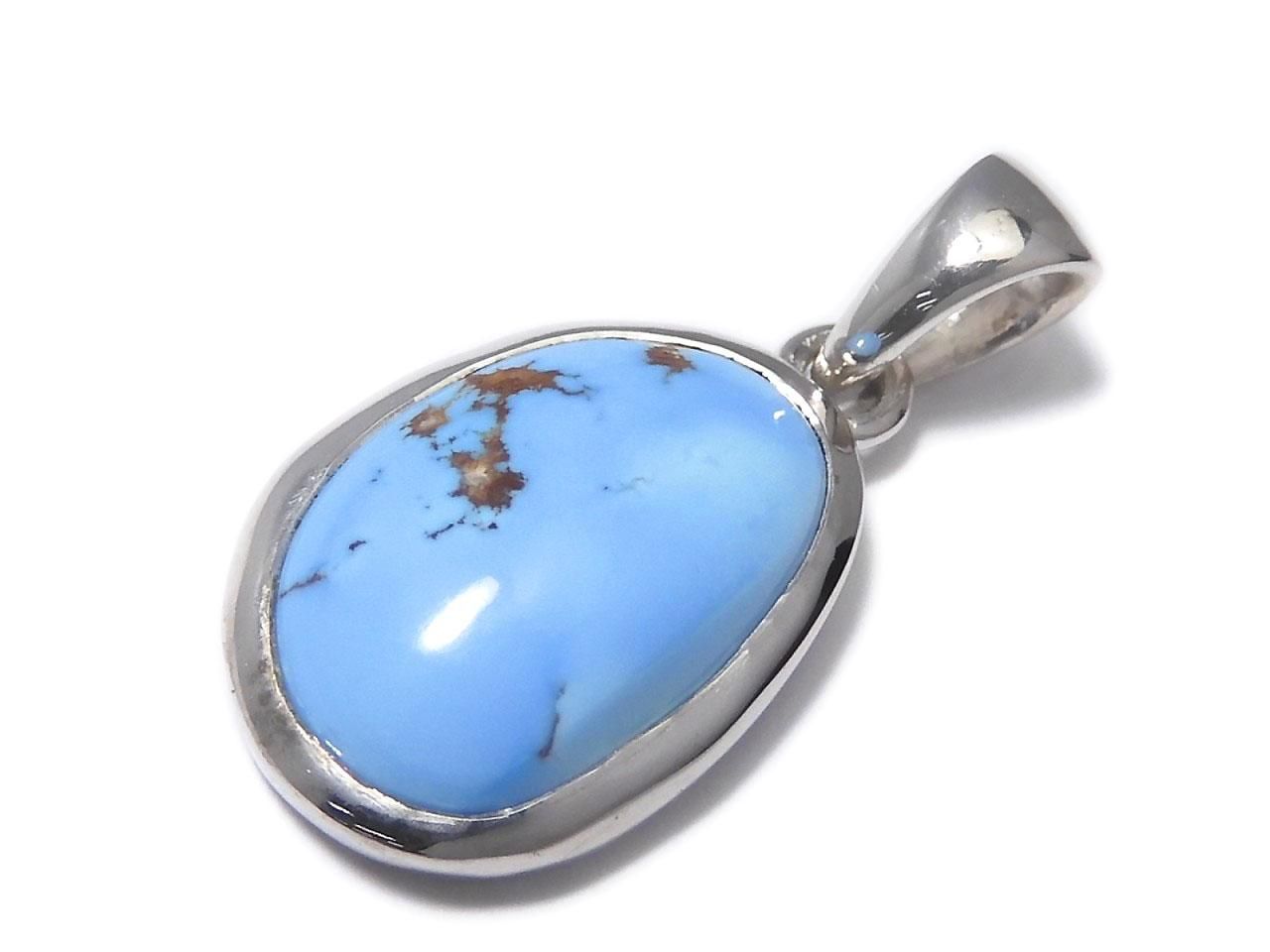 Kazakhstan Golden Hill Turquoise Pendant Silver925 NO.13 [One of a kind]