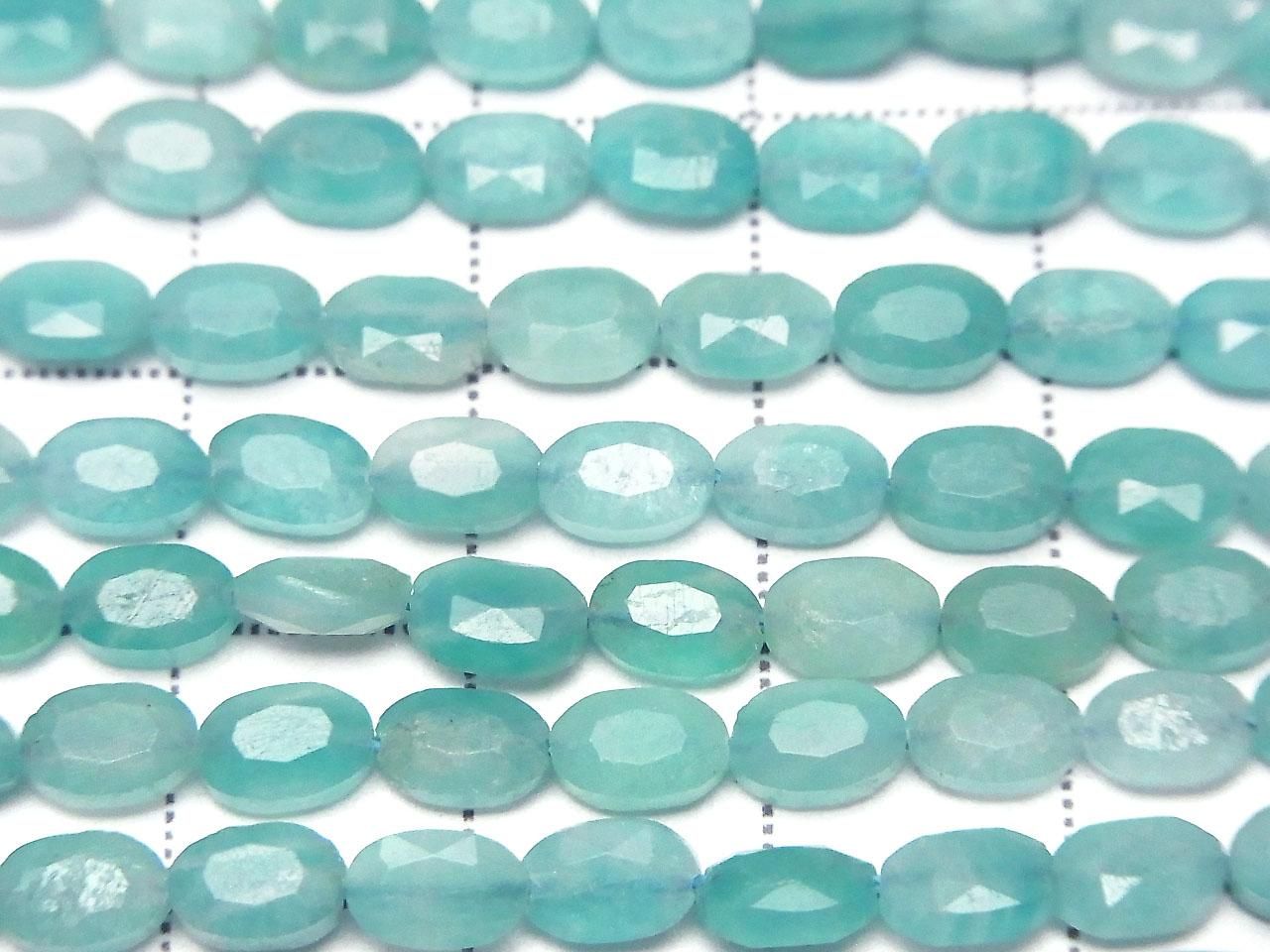 Amazonite AA+ Faceted Oval 6x4mm half or 1strand beads (aprx.15inch/36cm)High Quality!