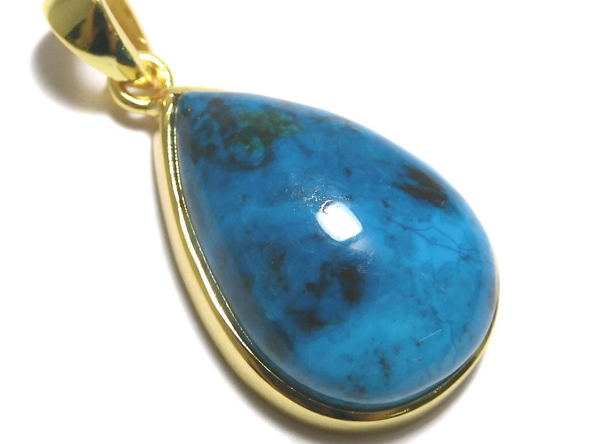 Chrysocolla AAA Pendant 18KGP NO.142 [One of a kind]