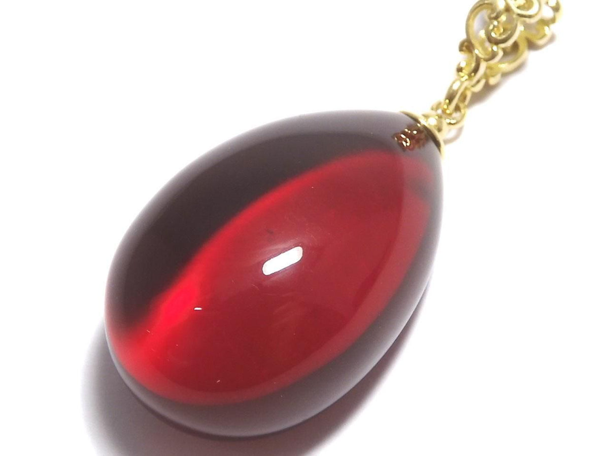 Amber Red Color Pendant 18KGP NO.19 [One of a kind]