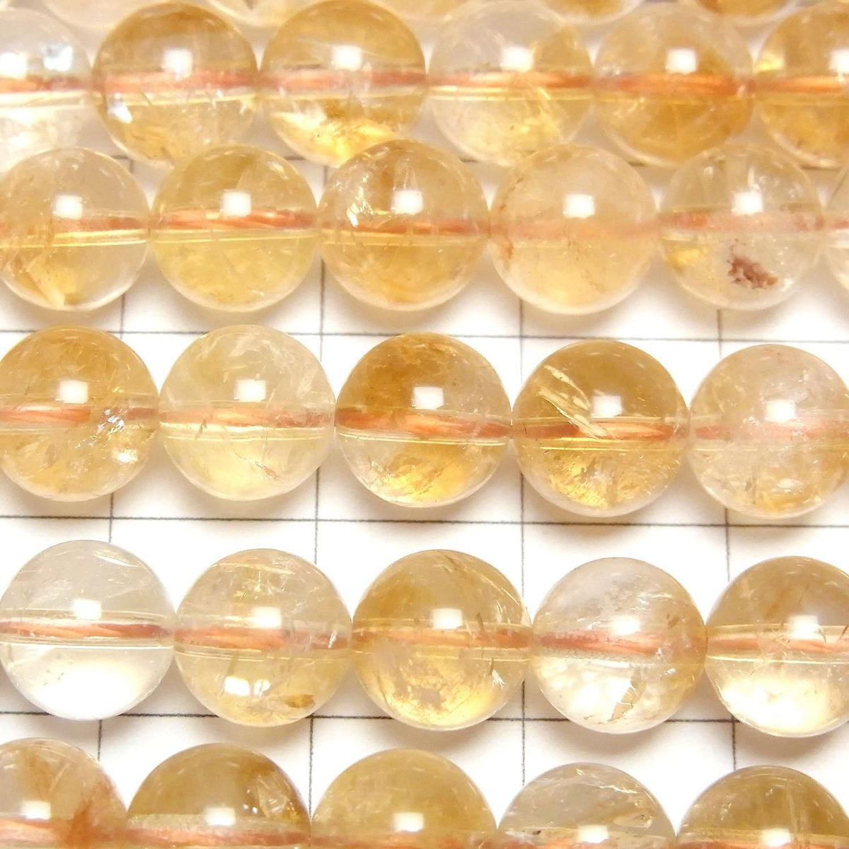 Bi-color Citrine AAA- Round 8mm half or 1strand beads (aprx.15inch/36cm)