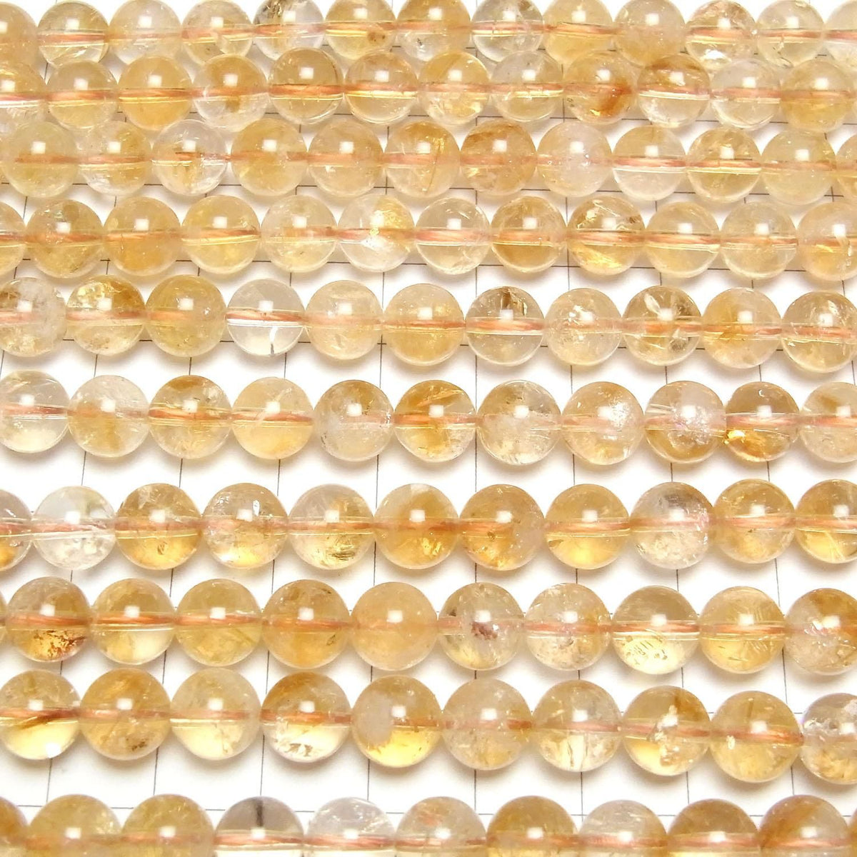 Bi-color Citrine AAA- Round 8mm half or 1strand beads (aprx.15inch/36cm)