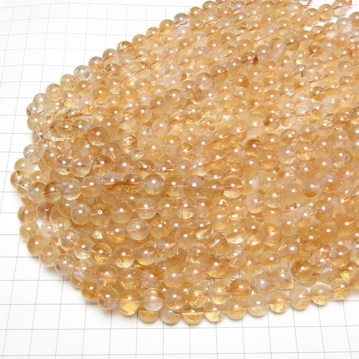 Bi-color Citrine AAA- Round 8mm half or 1strand beads (aprx.15inch/36cm)