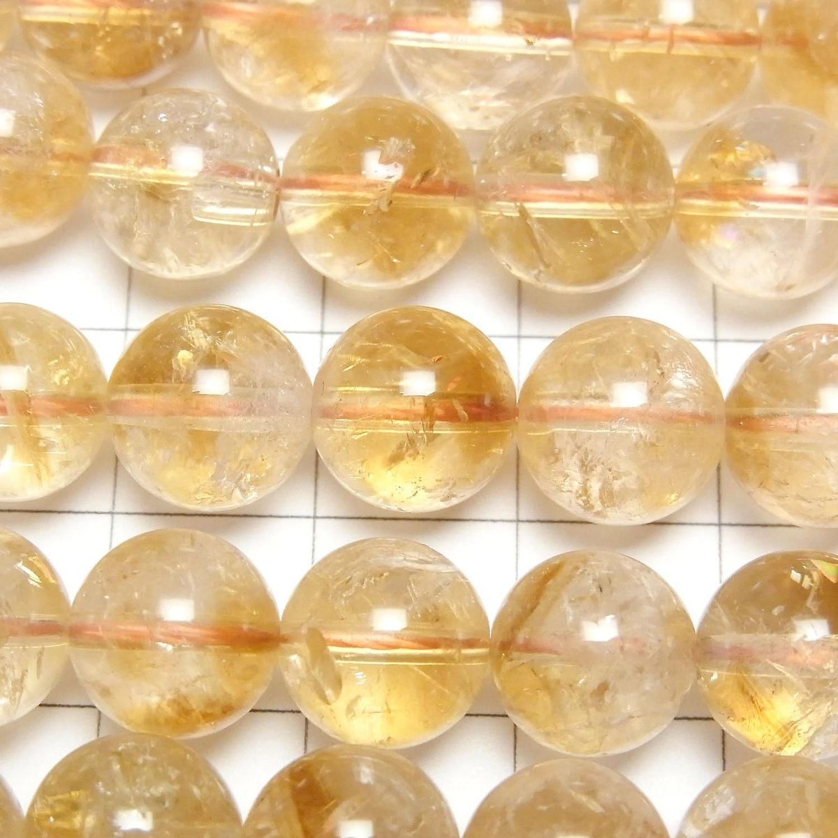 Bi-color Citrine AAA- Round 10mm half or 1strand beads (aprx.15inch/36cm)
