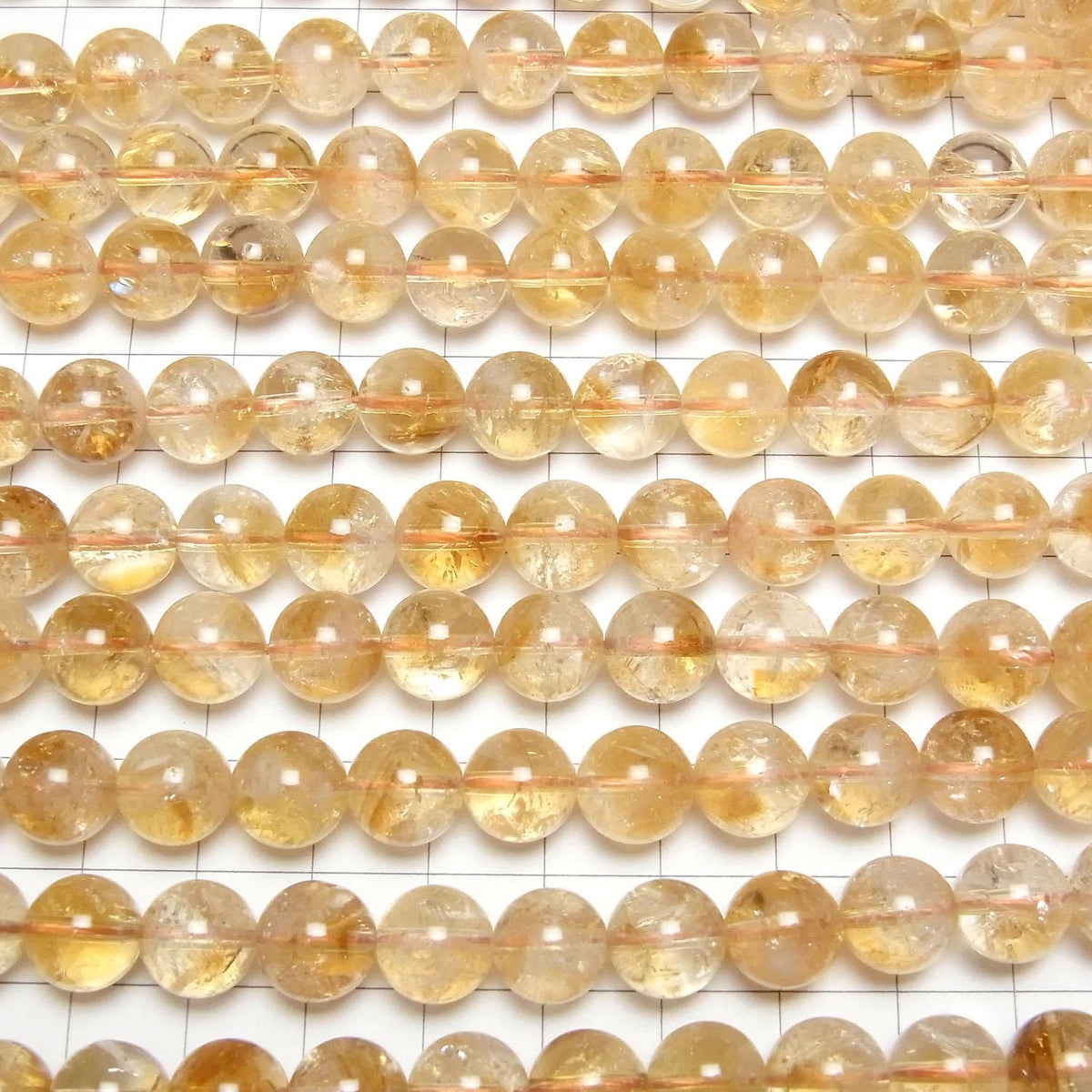 Bi-color Citrine AAA- Round 10mm half or 1strand beads (aprx.15inch/36cm)