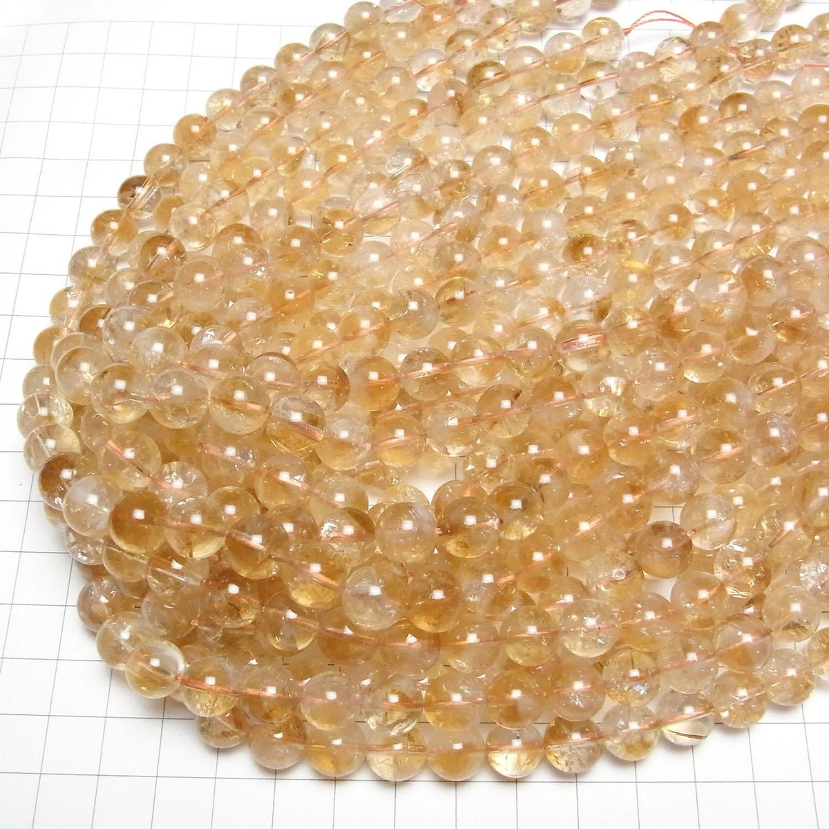 Bi-color Citrine AAA- Round 10mm half or 1strand beads (aprx.15inch/36cm)
