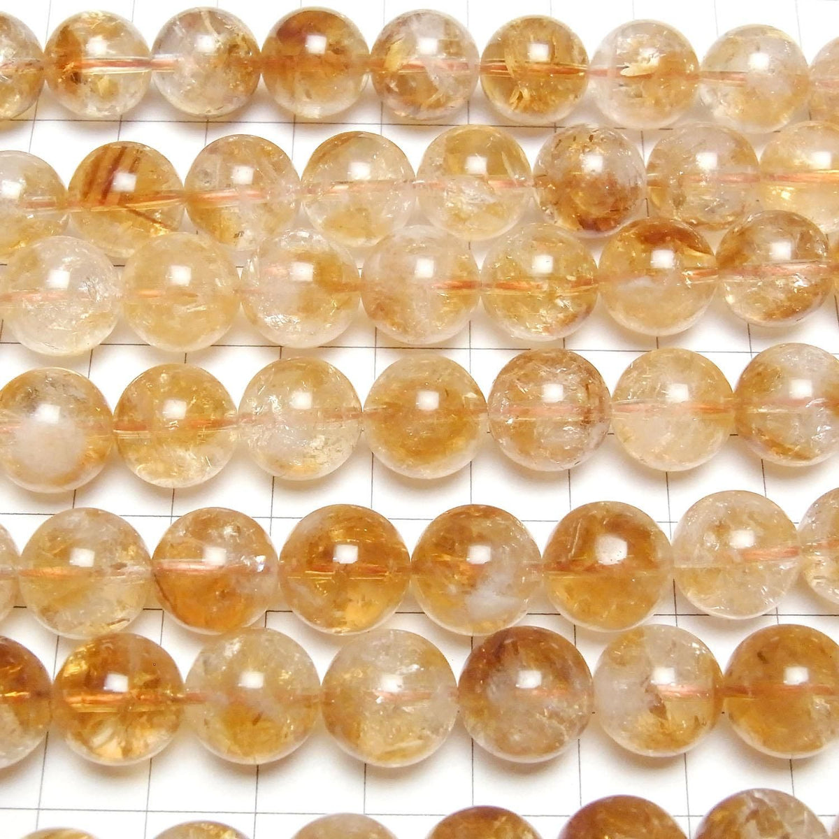 Bi-color Citrine AAA- Round 12mm half or 1strand beads (aprx.15inch/36cm)