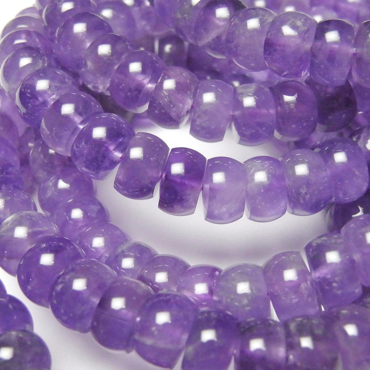 Amethyst AA+ Rondelle 8.5x8.5x4.5mm 1strand beads (Bracelet)