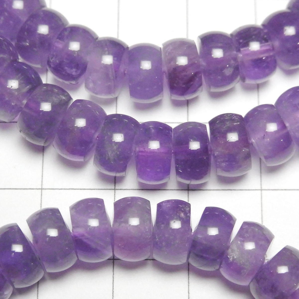 Amethyst AA+ Rondelle 8.5x8.5x4.5mm 1strand beads (Bracelet)