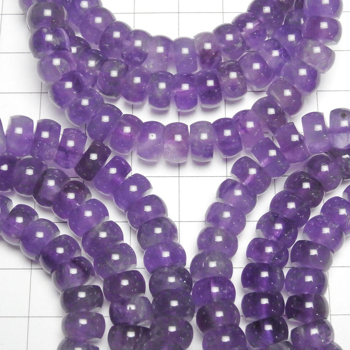 Amethyst AA+ Rondelle 8.5x8.5x4.5mm 1strand beads (Bracelet)