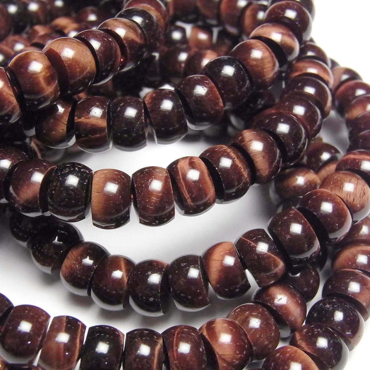 Red Tiger's Eye AA++ Rondelle 8.5x8.5x4.5mm 1strand beads (Bracelet)