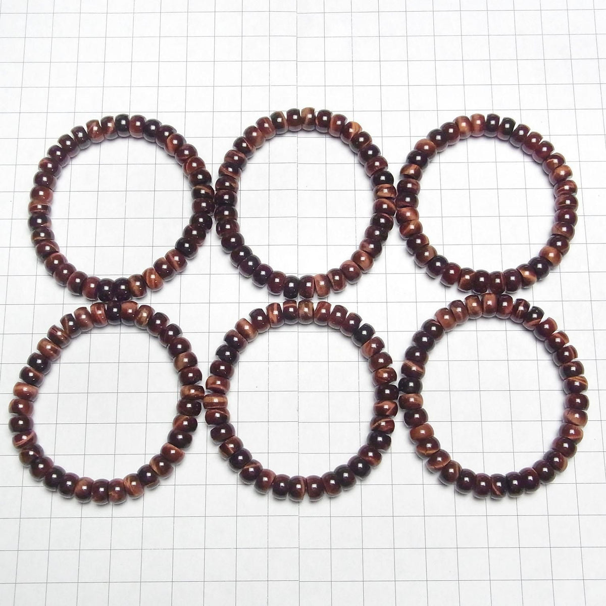 Red Tiger's Eye AA++ Rondelle 8.5x8.5x4.5mm 1strand beads (Bracelet)