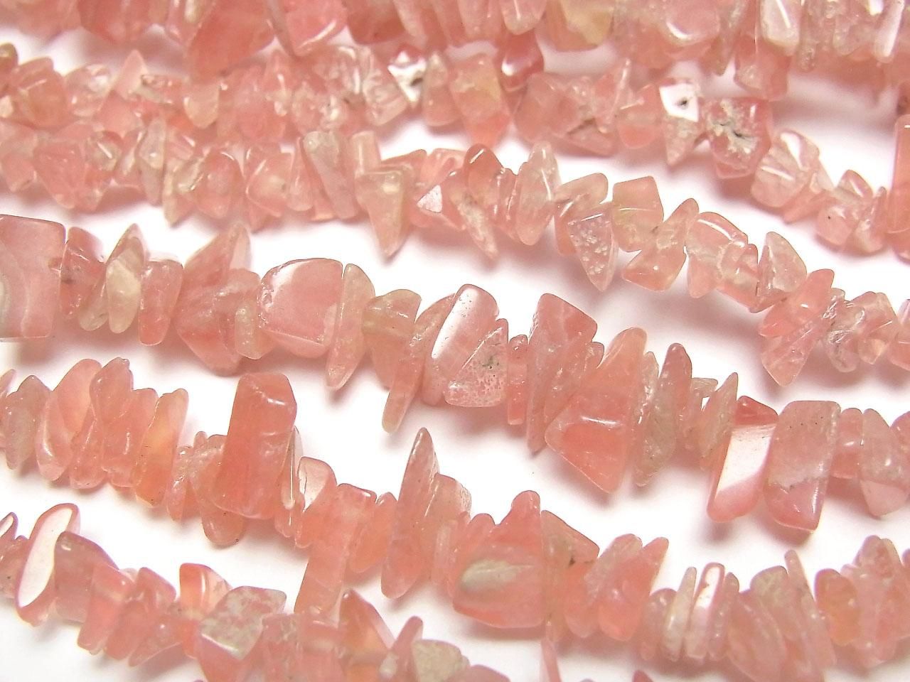 Argentine Rhodochrosite AA++ Chips (Small Nugget) 1strand beads beads (approx. 15 inches/36 cm)