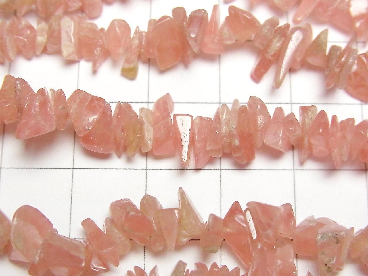 Argentine Rhodochrosite AA++ Chips (Small Nugget) 1strand beads beads (approx. 15 inches/36 cm)