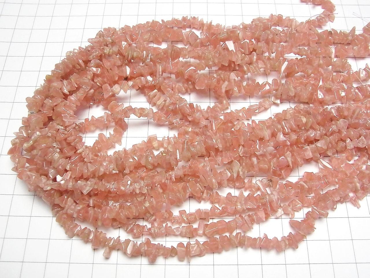 Argentine Rhodochrosite AA++ Chips (Small Nugget) 1strand beads beads (approx. 15 inches/36 cm)