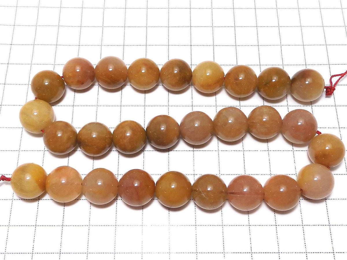 Multi color Rutilated Quartz AA++ Round 14mm 1strand beads (aprx.15inch/38cm) NO.10 [One of a kind]