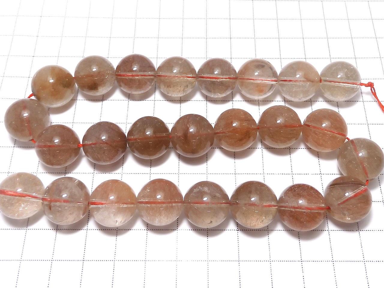 Red Rutilated Quartz AA++ Round 16mm 1strand beads (aprx.16inch/39cm) NO.16 [One of a kind]
