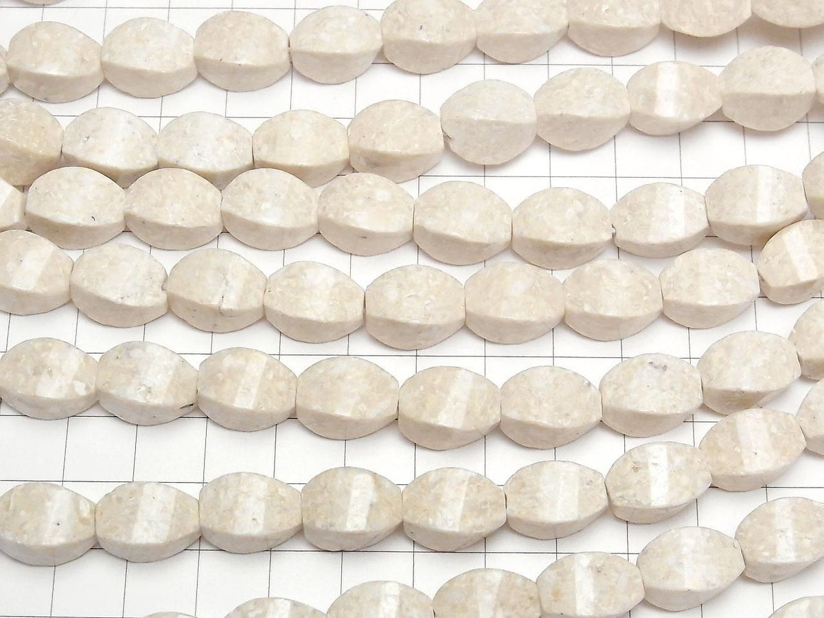 Riverstone Rice 4Faceted Twist x Multiple Facets 14x10x10mm half or 1strand beads (aprx.15inch/37cm)