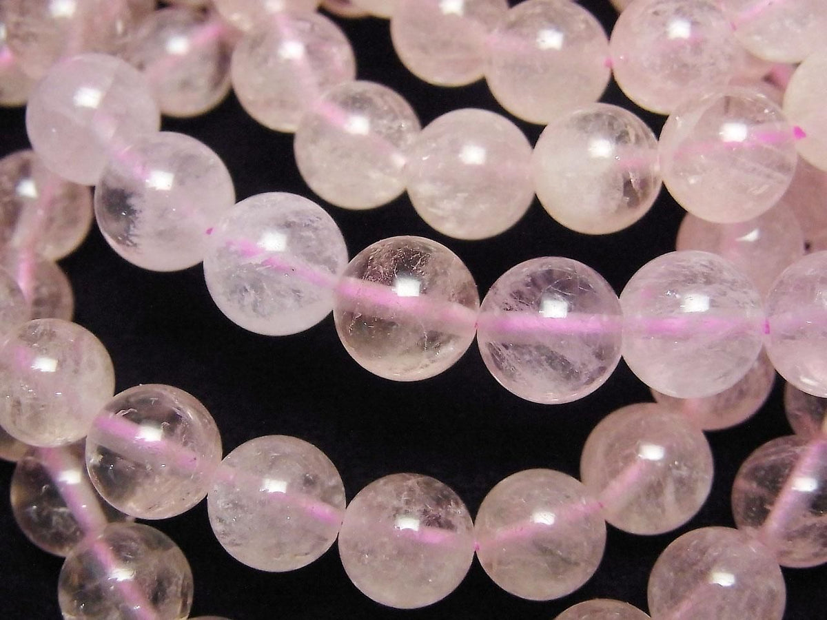 Morganite AAA Round 8mm 1strand beads (Bracelet)